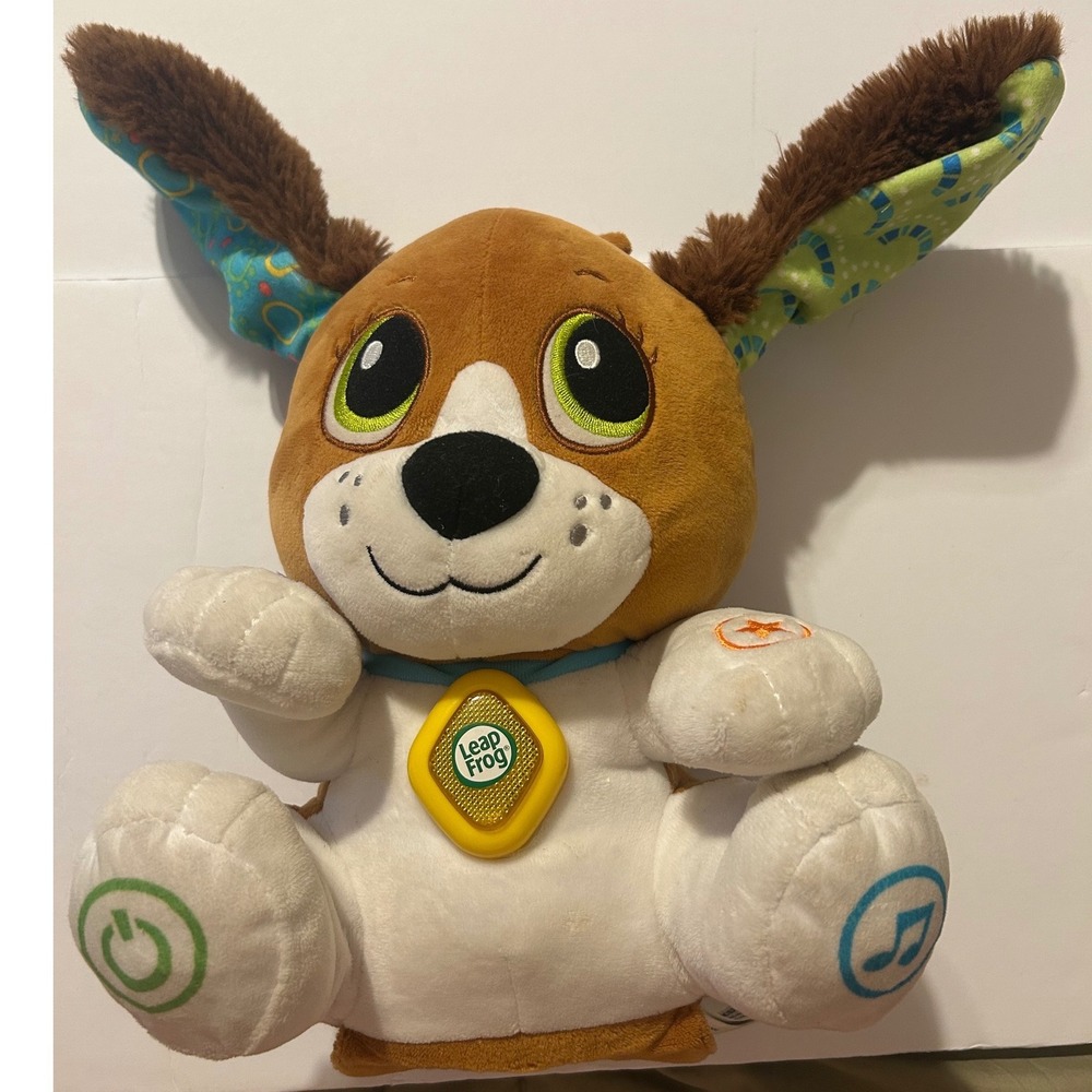 LeapFrog Speak & Learn Puppy Bailey Interactive Plush Toy Brown White Working - Picture 5 of 5